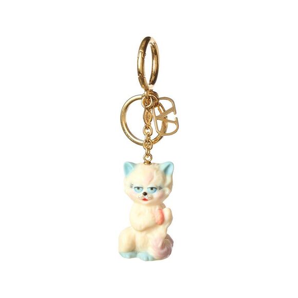 Valentino Le Chat De La Maison Bag Charm, White